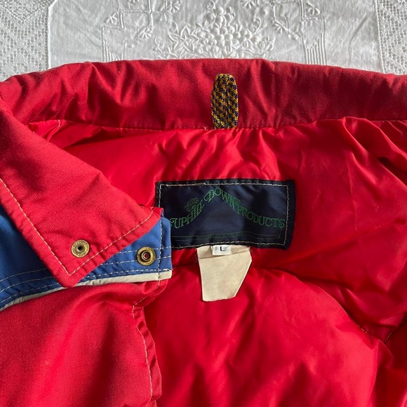 Vintage 70s red and blue puffer vest - Picture 4 of 6